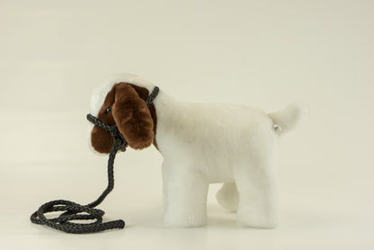 Medium Plush Red & White Goat